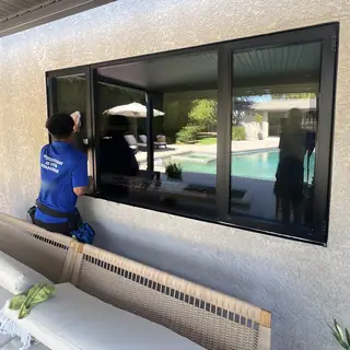 After photo texted after a job: the clear, streak-free patio window