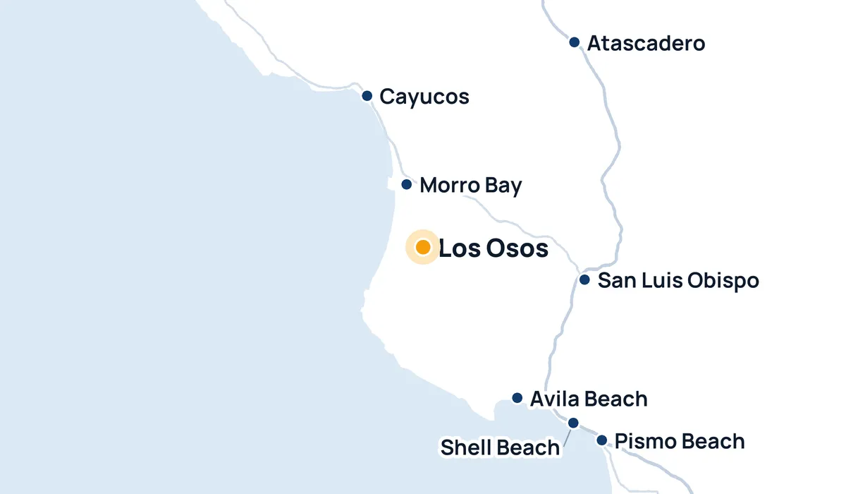 Map of High Tide Window Cleaning's service area around Los Osos